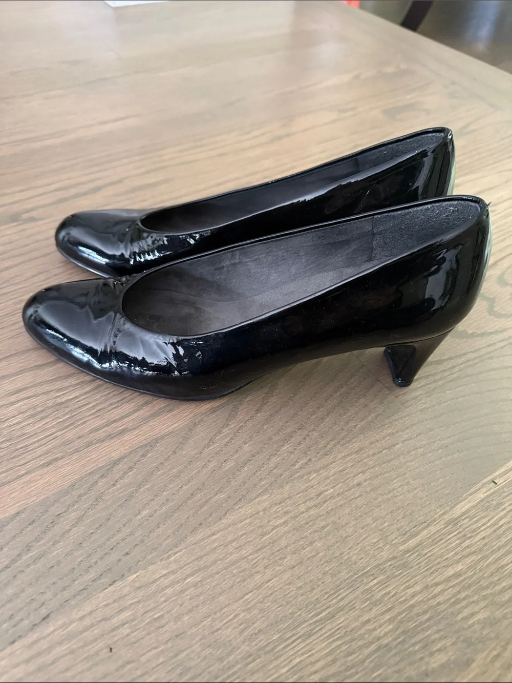 Stuart Weitzman Black Patent Pointed Toe Pumps